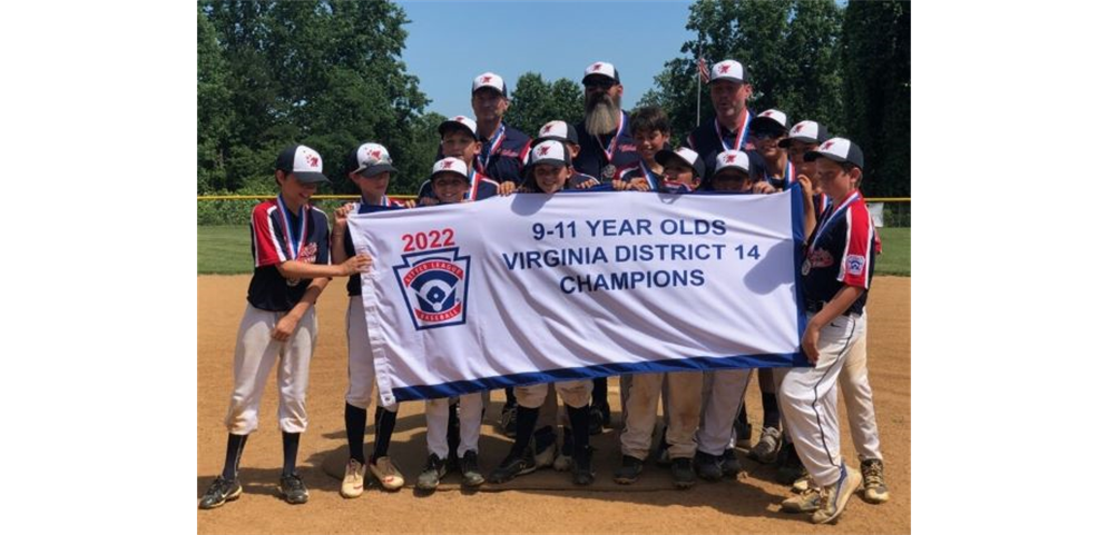 2022 Virginia District 14 9-11 Year Olds Baseball Champions-McIntire Little League