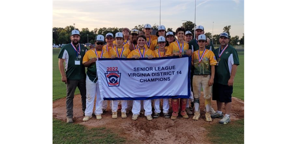 2022 Virginia District 14 Senior Baseball Champions-Louisa Little League