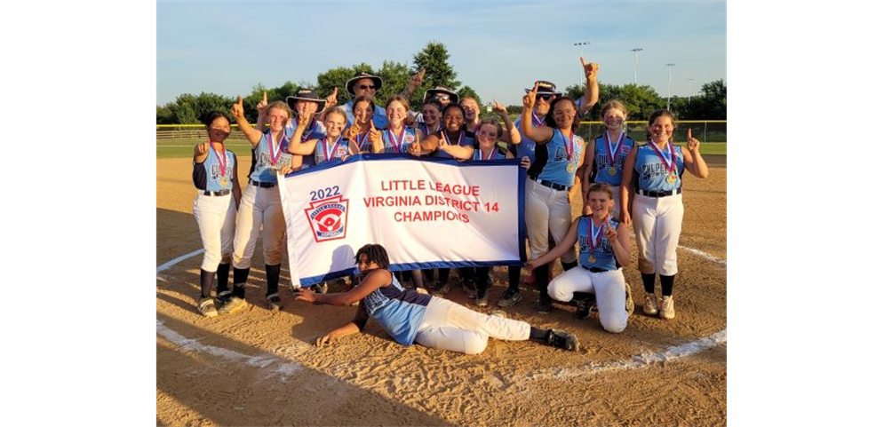 2022 Virginia District 14 Major Softball Champions-Culpeper Little League