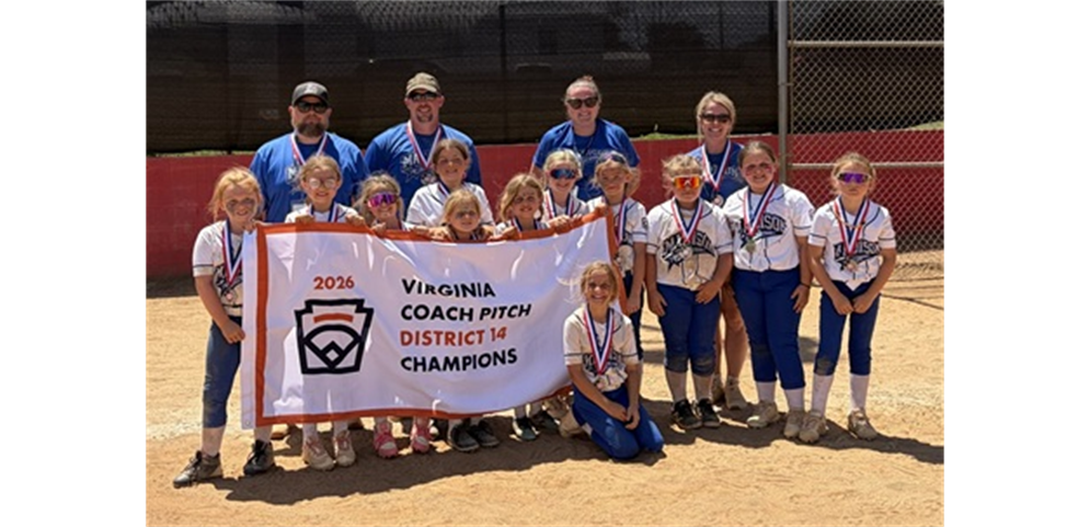 VA D14 6-8 Coach Pitch Softball Champions - Madison