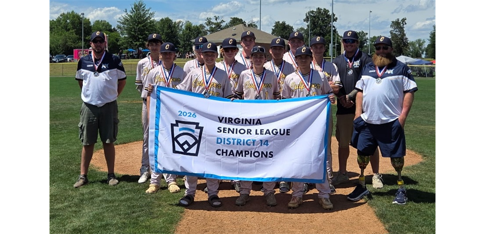 2026 VA District 14 Senior Baseball Champions - Culpeper