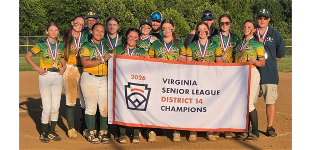 2026 VA District 14 Senior Softball Champions - Louisa/Culpeper/Madison Combine Team